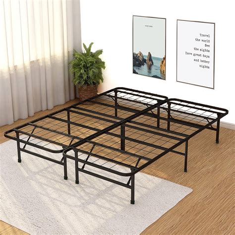 metal bed frame queen with box spring|queen box spring platform frames.